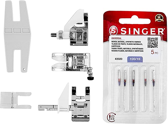  SINGER Sewing 4432 Heavy Duty Extra-High Speed Sewing Machine  with Metal Frame and Stainless Steel Bedplate & Universal Heavy Duty  Machine Needles -5/Pkg