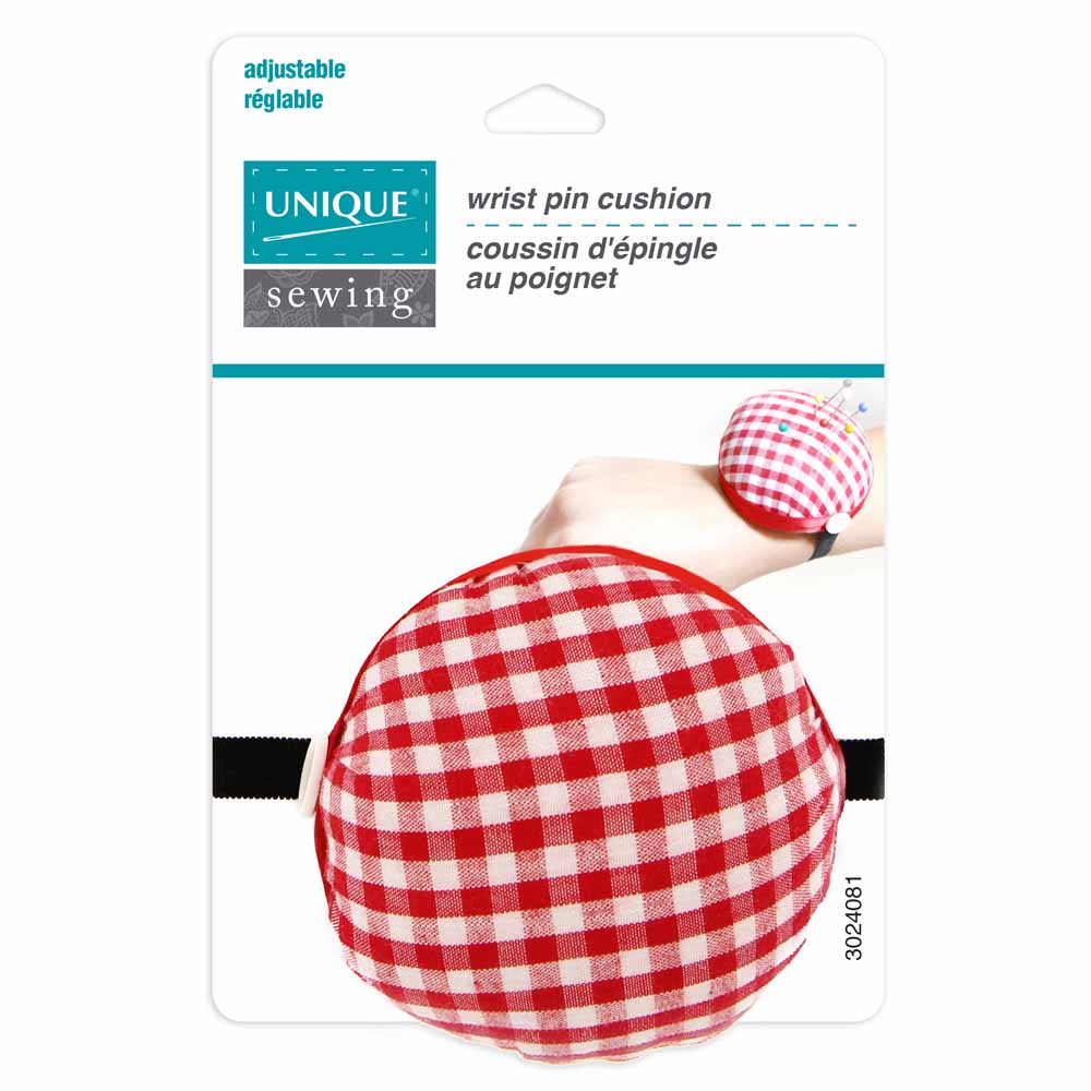 Generic Sewing Pin Cushion Wrist Bracelet Container Red @ Best