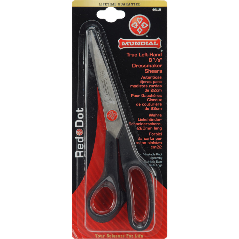 Mundial Red Dot LEFT HAND Dressmaker Shears, 8 1/2" (Scissors)