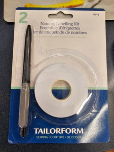 Tailorform Naming Labelling Kit