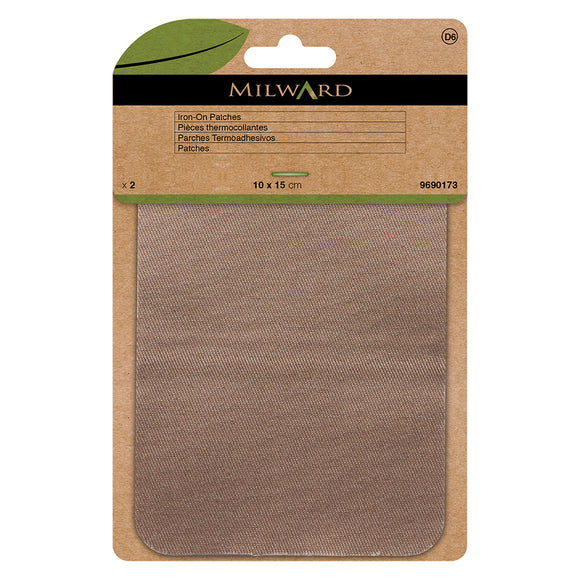 MILWARD GREEN Iron On Patch  2 Pcs available in a variety of colours