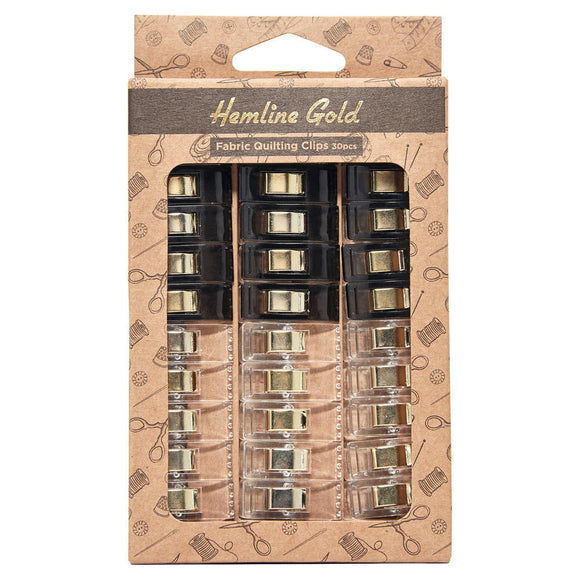 HEMLINE GOLD Quilters Clips (Pack of 30)