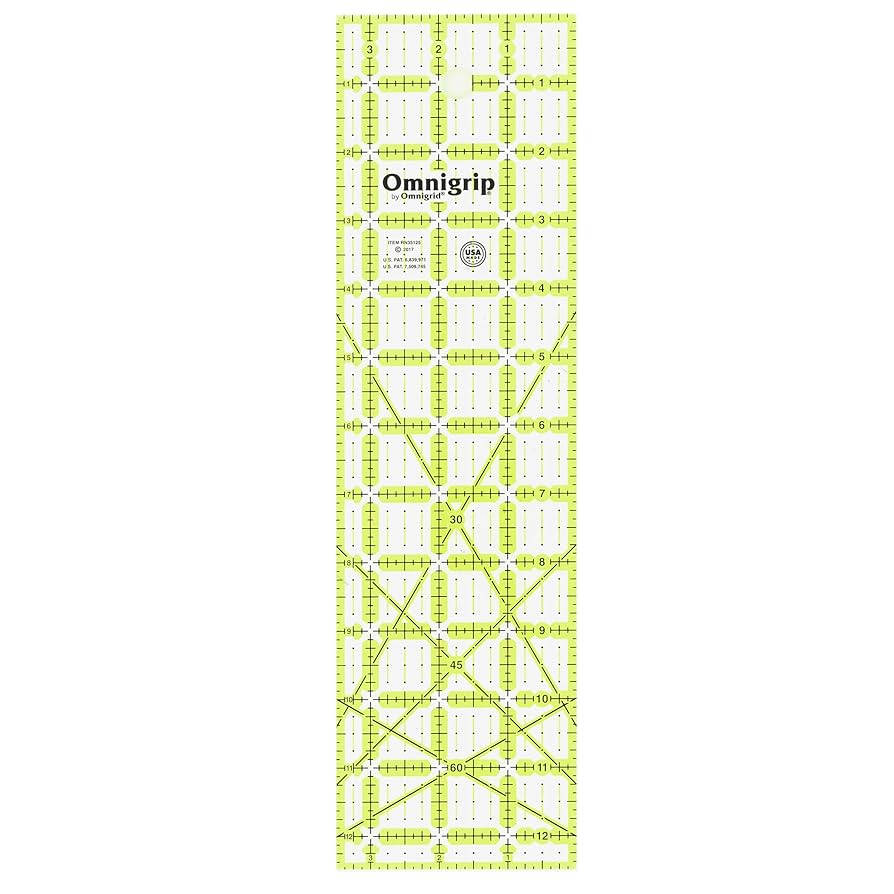 Omnigrip 3.5” x 12.5” Non-Slip Ruler