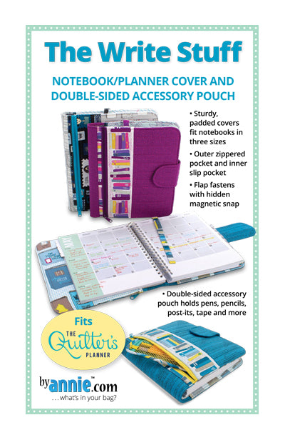 The Write Stuff notebook/planner cover by Annie Pattern