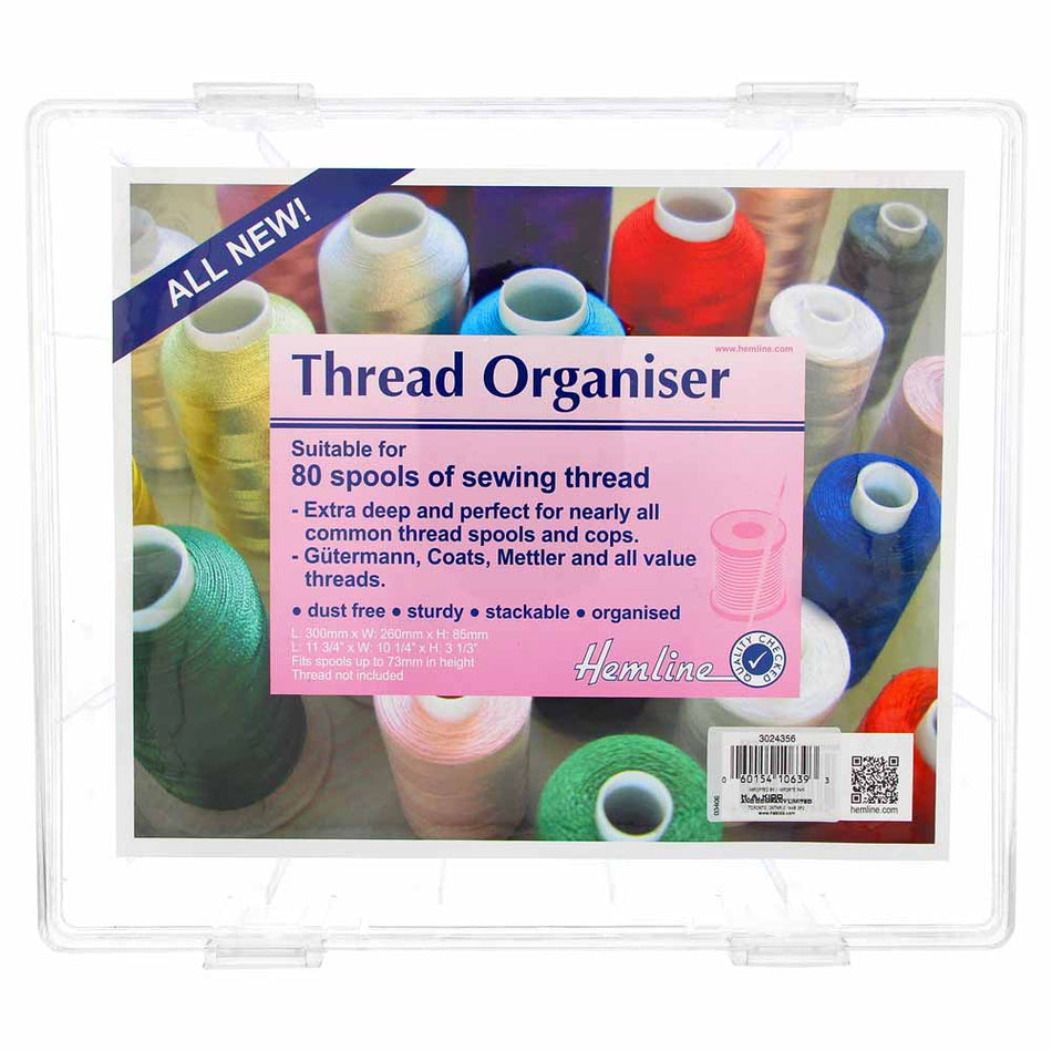 HEMLINE Thread Storage Box - Holds up to 80 Spools
