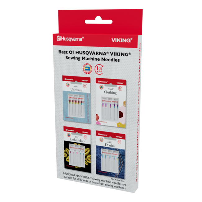 BEST OF HUSQVARNA VIKING SEWING MACHINE NEEDLES - 4 PACK