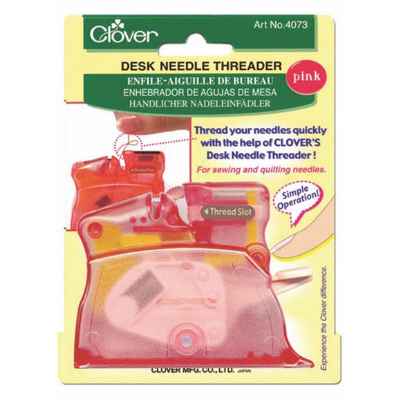 CLOVER 4073 - Desk Needle Threader - Pink