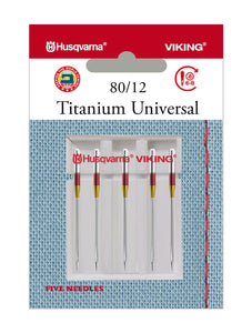 Husqvarna Viking Titanium Universal Needles in 80/12 or 90/14