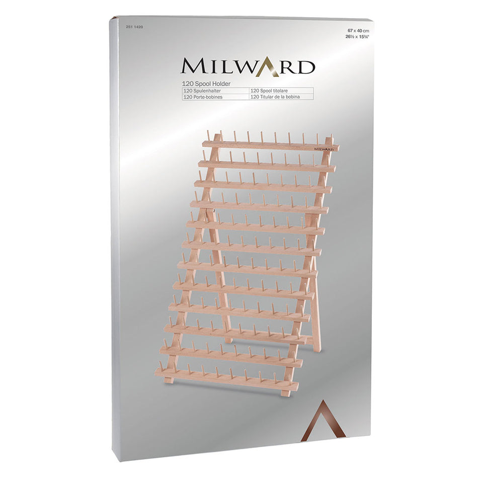 MILWARD120 Spool Wooden Thread Stand - Beech Wood