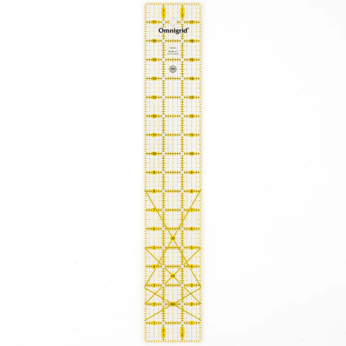 Omnigrid Rectangle Ruler with Angles, 3" x 18"