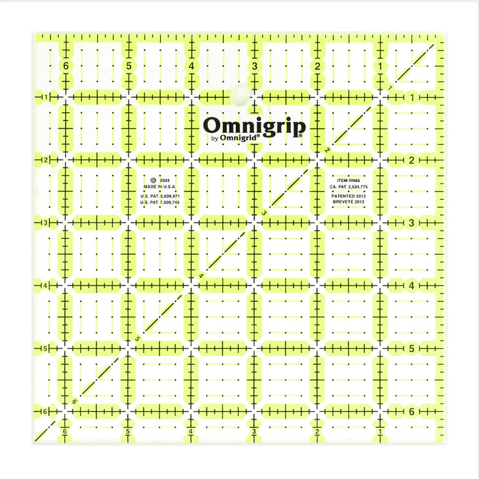 Omnigrip Neon Square Ruler, 6-1/2" x 6-1/2"