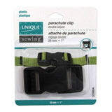UNIQUE SEWING Double Adjust Parachute Buckle - Plastic - 25mm (1″) - White or Black
