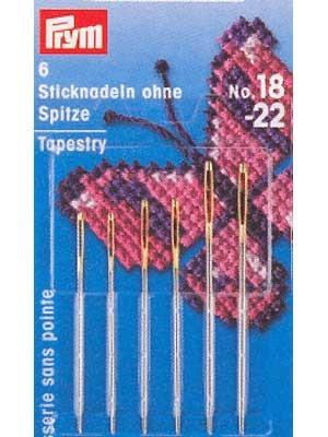 Tapestry needles with blunt point, no.18, 22