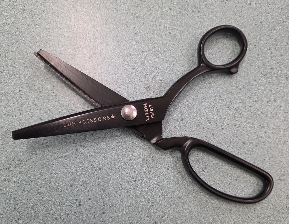 Midnight Edition Pinking Shears/Scissors By LDH Right Handed