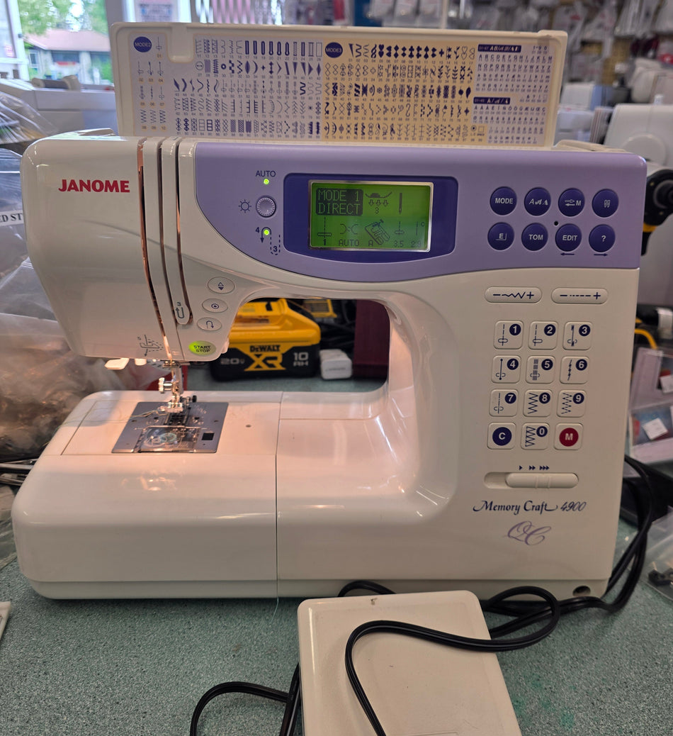 Janome Memory Craft 4900 QC Sewing Machine Used