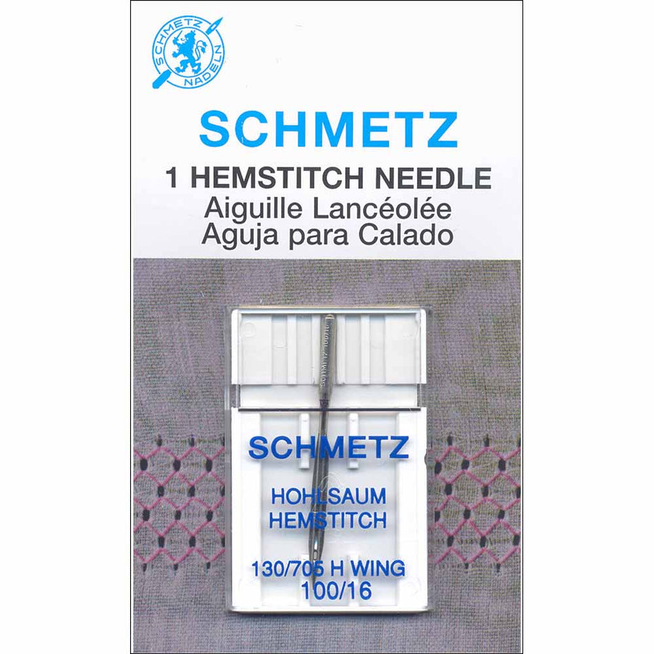 SCHMETZ  Hemstitch /  Wing Needles Carded - 100/16 pr or  120/19 - 1 count