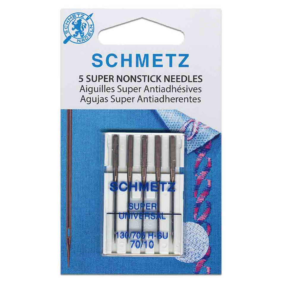 SCHMETZ  Super NonStick Needles Carded -various sizes- 5 count