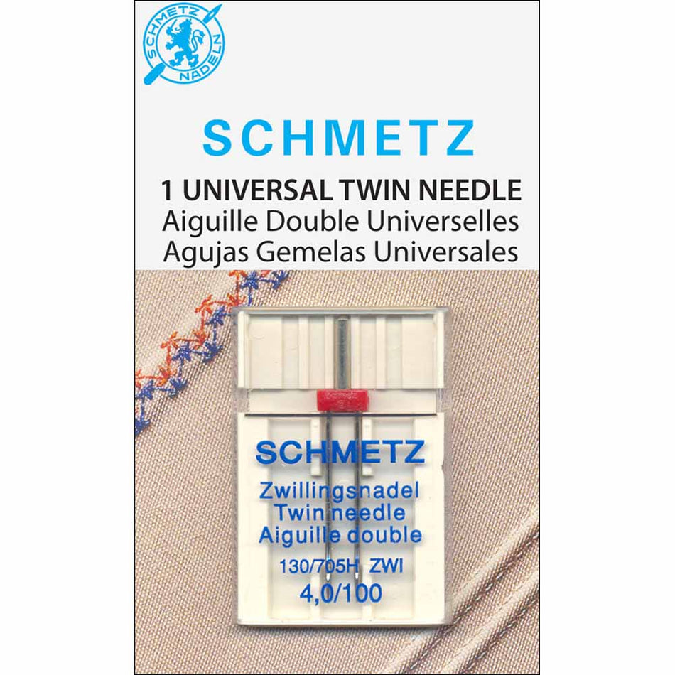 SCHMETZ Twin Needle Carded - Assorted Sizes  - 1 count