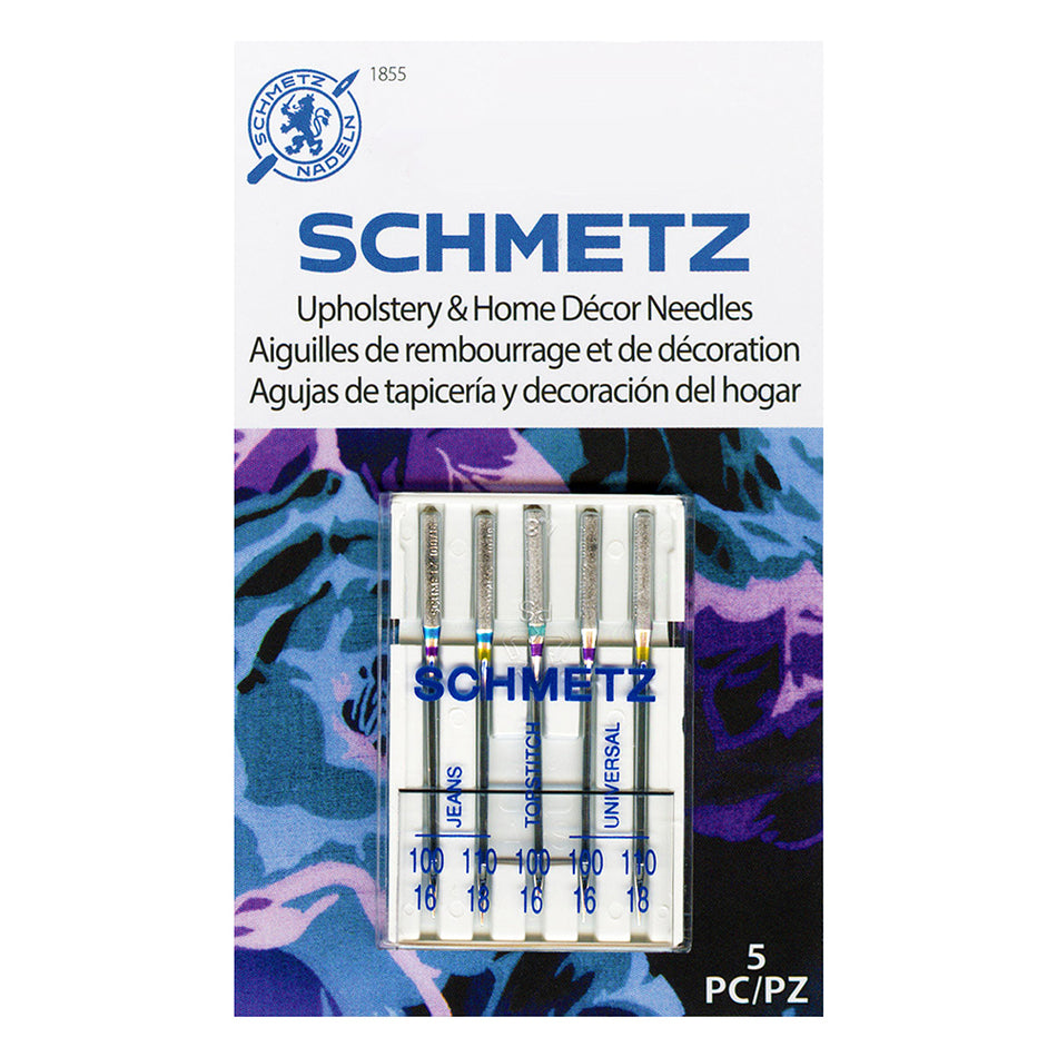 SCHMETZ  Upholstery & Home Needles Pack Carded - Assorted - 5 count