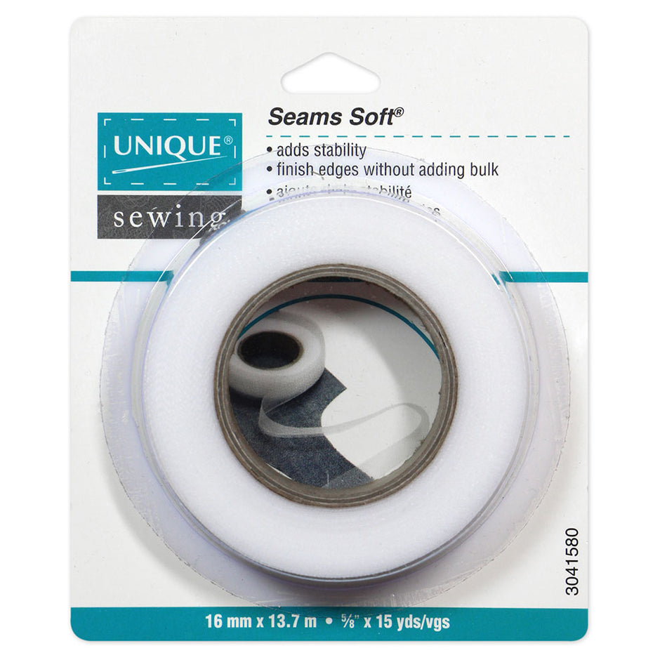 UNIQUE Seams Soft White or Black - 16mm x 14m (1⁄2″ x 15yd)