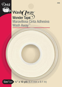 Dritz Wash-A-Way Wonder Tape, 1/4" x 10YDS