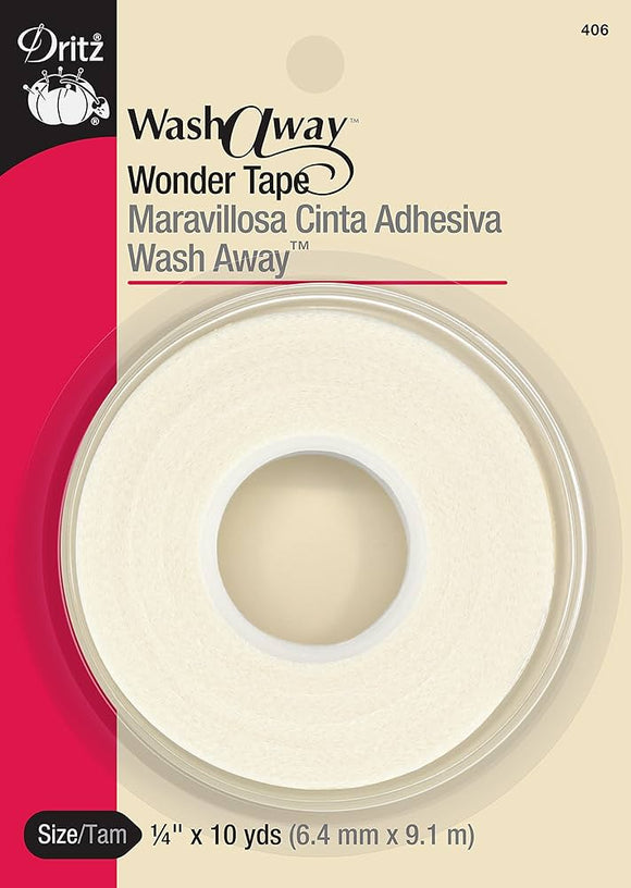 Dritz Wash-A-Way Wonder Tape, 1/4