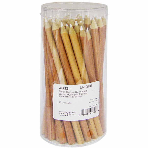 UNIQUE Tub O Washout Quilt Pencil - Thick Lead - White or Blue