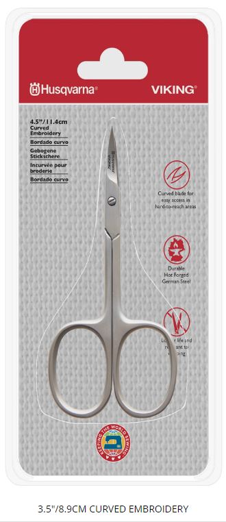 Husqvarna Viking 3.5"/8.9CM CURVED EMBROIDERY Scissors