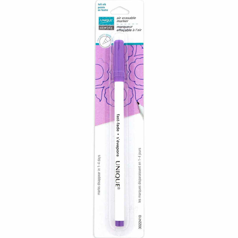 UNIQUE SEWING Fast Fade Marking Pen Purple