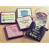 SEW TASTY Sewing Coasters in assorted designs