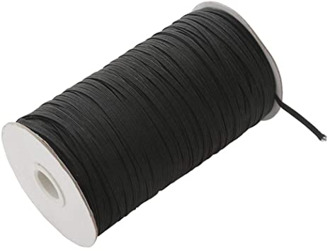 1/8" (3mm) Black Elastic sold by the Meter