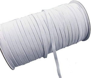 1/4" (6mm)White Elastic (sold by the Meter)