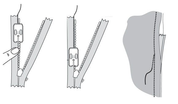 Q499N 「UNINVISIBLE」 Husqvarna Viking Invisible Zipper Foot Clear (1-9) – Maple