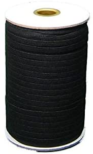 1/4" (6mm) Black Elastic sold by the Meter