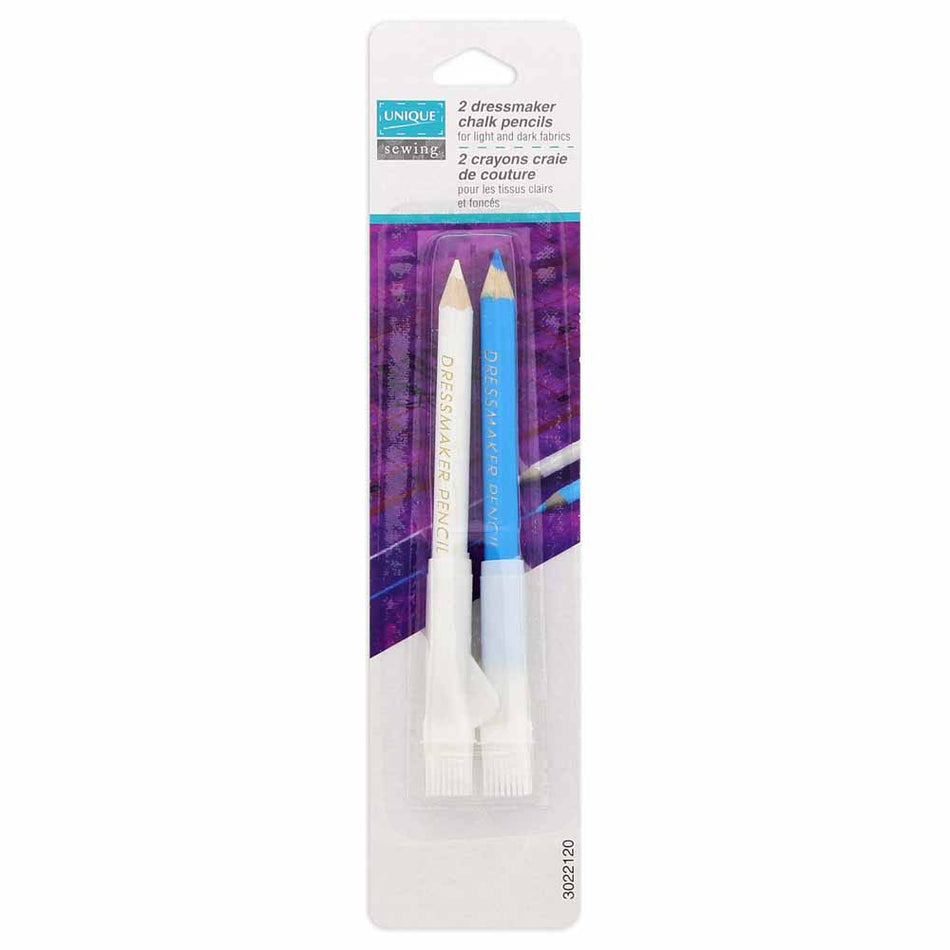 UNIQUE SEWING Chalk Pencil Set White & Blue - 2pcs
