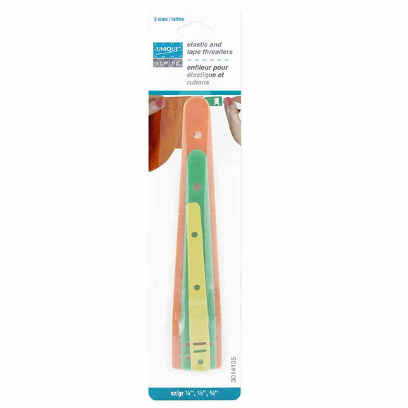 UNIQUE SEWING Elastic and Tape Threaders - 3 Sizes