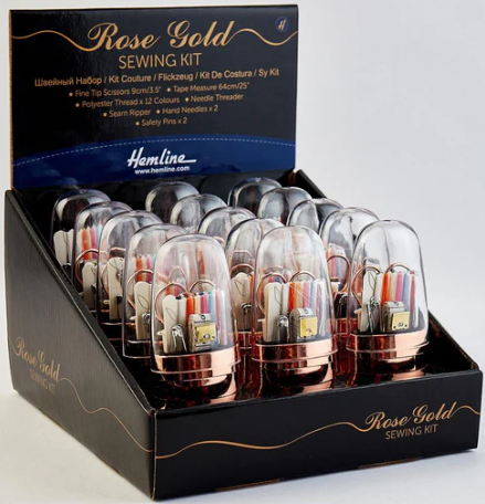 Hemline Rose Gold Travel Sewing Kit