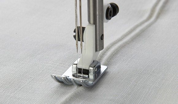 HUSQVARNA® VIKING® 3 Groove Pin Tuck Foot with Raised Seam Plate (Group 1-8)