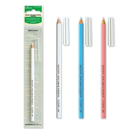Clover Water Soluble Pencil in assorted colours, Multipack or Single